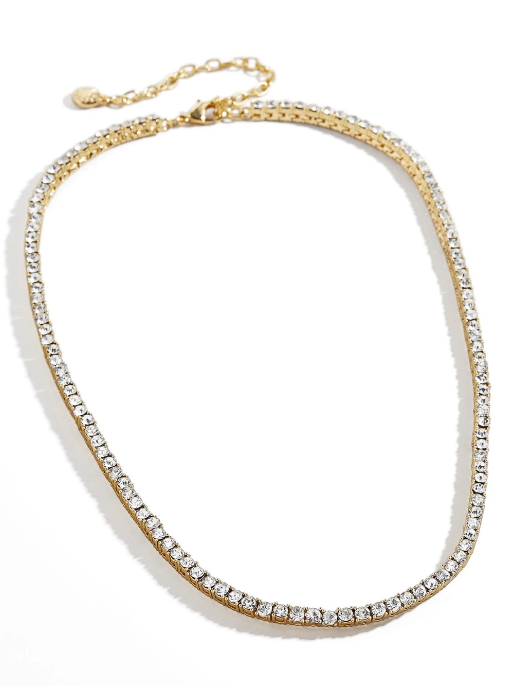 BaubleBar Bennet Statement Necklace | Gold Crystal Tennis Necklace